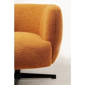 FOTOLIU PIVOTANT, PEONY GALBEN MIERE/NEGRU, TAPITAT CU TEXTIL BOUCLE, STIL MODERN - Img 4