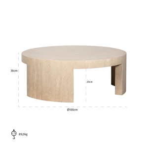 FOTOLIU ROTATIV TURNER, S4576, BEJ COCOS, CONFECTIONATA DIN PLACAJ, METAL, SPUMA, LEMN SI 100% POLIESTER, STIL MODERN - Img 3
