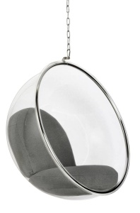 FOTOLIU SUSPENDAT BUBBLE, GRI INCHIS/TRANSPARENT/CROM, DIN ACRIL SI CASMIR, STIL MODERN