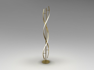 LAMPADAR DIDO, 155 CM, AURIU/OPAL, DIN METAL SI SILICON, STIL MODERN - Img 2