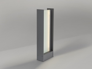 LAMPADAR EXTERIOR MATIA, 50 CM, GRI INCHIS/OPAL, DIN ALUMINIU SI STICLA, STIL MODERN - Img 4