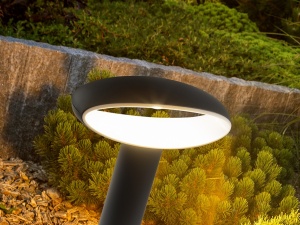 LAMPADAR EXTERIOR VILO, 30 CM, GRI INCHIS/OPAL, DIN ALUMINIU SI ACRIL, STIL MODERN - Img 4
