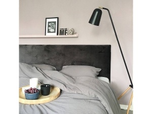 LAMPADAR GIRAFFE, NEGRU, DIN METAL SI LEMN, STIL MODERN, B2
