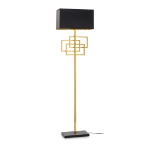 LAMPADAR LUXURY PT1, NEGRU/ALAMA, DIN METAL, STIL MODERN