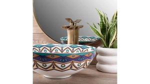 LAVOAR REA AZTEC, 40 CM, MULTICOLOR, DIN CERAMICA, CALITATE SUPERIOARA - Img 3