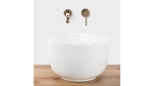 LAVOAR REA MALENA, 38,5 CM, ALB, DIN CERAMICA, CALITATE SUPERIOARA - Img 2