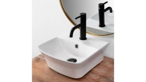 LAVOAR REA SELMA, ALB, 34 CM, DIN CERAMICA, CALITATE SUPERIOARA - Img 3