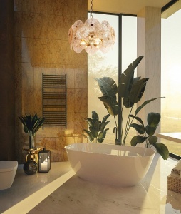 LUSTRA ASTER MOD007PL-08G, DIN METAL SI STICLA, STIL MODERN, MAYTONI