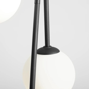 LUSTRA BOSSO, 3 BRATE, 120 CM, NEAGRA, DIN STICLA SI METAL, STIL MODERN - Img 4