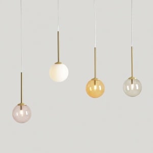 LUSTRA BOSSO, 4 BRATE, 120 CM, MULTICOLOR, DIN STICLA SI METAL, STIL MODERN