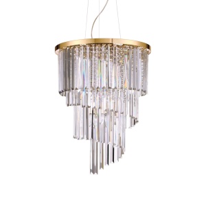 LUSTRA CARLTON SP12 ORO STIL MODERN IDEAL LUX