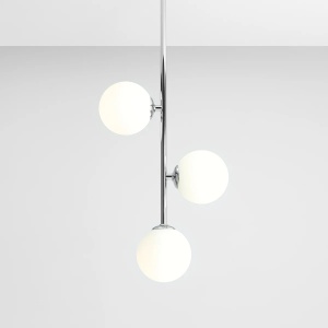 LUSTRA LIBRA, 3 BRATE, 83 CM, CROM, DIN STICLA SI METAL, STIL MODERN