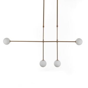 LUSTRA MODERNA, ALYCIA D , COD 4935, STIL MODERN, REALIZAT DIN METAL SI STICLA