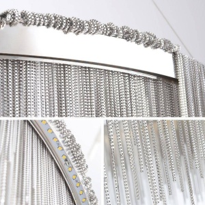 LUSTRA MODERNA, CHAIN ,APP890-CP , METAL SI LED