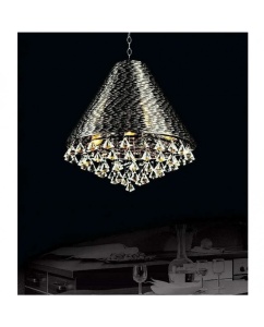LUSTRA MODERNA IMAGIO W5 DIN CRISTAL SI METAL DESIGN DEOSEBIT - Img 2