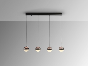 LUSTRA/PLAFONIERA ORBES, 90 CM, MULTICOLORA, DIN METAL, POLICARBONAT SI STICLA, STIL MODERN - Img 4