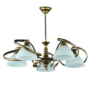 LUSTRA RETRO II 368_F2, DIN METAL SI STICLA,AURIU/ALB, STIL CLASIC, ALDEX