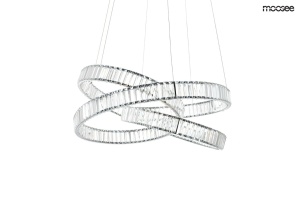 LUSTRA WAVE 80 CROM, CONFECTIONATA DIN OTEL SI CRISTAL, STIL MODERN