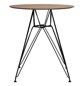 MASA DIN LEMN CU BAZA DE OTEL DSR FI 60 BLACK STIL MODERN B2