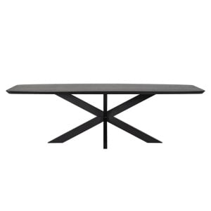 MASA DINING BONVOY, 260 CM, NEAGRA, DIN FURNIR DE STEJAR SI METAL, RICHMOND INTERIORS
