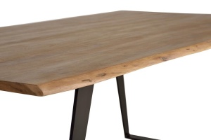 MASA DINING LOLA 200CM, MARO/NEGRU, LEMN MASIV DE ACACIA SI METAL, GINER Y COLOMER - Img 2
