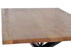 MASA DINING NEW YORK 180CM, MARO/NEGRU, LEMN MASIV DE ACACIA SI METAL, GINER Y COLOMER - Img 3