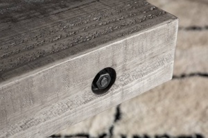 MASA DINING, THOR 200CM, COD 40442, METAL SI LEMN PIN GRI, DESIGN INDUSTRIAL - Img 4