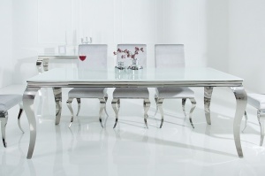 MASA ELEGANTA DE LUX, BAROCK 200CM, COD 37904, DIN METAL SI STICLA SECURIZATA
