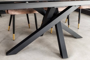 MASA EXTENSIBILA 180-220-260CM, METAL, STICLA SI CERAMICA, ASPECT MARMURA, ARTIM GROUP SELECTION - Img 5