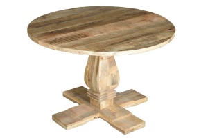 MASA ROTUNDA 120CM, MARO, LEMN MASIV DE MANGO, GINER Y COLOMER - Img 2