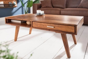 MASUTA DE CAFEA 100CM, RETRO, DIN LEMN MASIV SHEESHAM