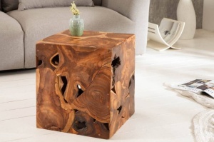 MASUTA DE CAFEA 40CM, TEAK COD 39226, LEMN MASIV REALIZAT MANUAL