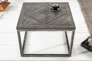 MASUTA DE CAFEA 60CM, INFINITY HOME, COD 39402, LEMN MASIV, STIL INDUSTRIAL - Img 2