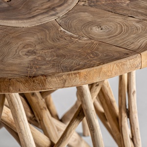 MASUTA DE CAFEA ATIBO REF. 28939, DIN LEMN MASIV DE TEC, STIL RUSTIC, VIC - Img 3