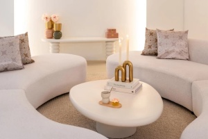MASUTA DE CAFEA BLOOMSTONE, 110 CM, ALBA, DIN MDF SI ECO PLASTER, RICHMOND INTERIORS - Img 2