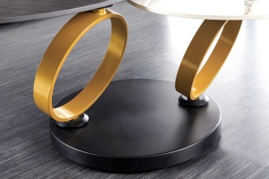 MASUTA DE CAFEA, DANCING RINGS, DIN METAL SI CERAMICA, NEGRU AURIU/GRI - Img 7