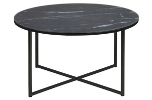 MASUTA DE CAFEA EFECT MARMURA ALISMA 80 NEAGRA STIL MODERN B2