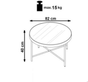 MASUTA DE CAFEA MORIA 82 CM - DESIGN MODERN - HALMAR - Img 2