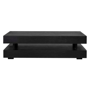 MASUTA DE CAFEA OAKURA, 150 CM, NEAGRA, DIN FURNIR DE STEJAR, RICHMOND INTERIORS - Img 2