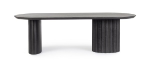 MASUTA DE CAFEA ORISSA 130X65, NEAGRA, CONFECTIONATA DIN LEMN DE MANGO, STIL MODERN