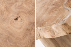 MASUTA DE CAFEA ROOT 38238 DIN LEMN DE TEC DESIGN RUSTIC - Img 3