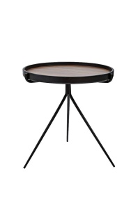 MASUTA DE CAFEA TOBY NUC/NEGRU, DIN METAL SI MDF, STIL INDUSTRIAL, B2