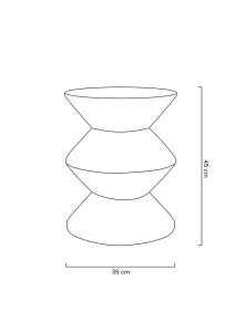 MASUTA DE CAFEA TURN NEAGRA, CONFECTIONATA DIN POLIPROPILENA, STIL MODERN - Img 5