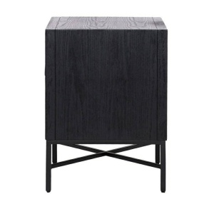 NOPTIERA BLAX, NEAGRA, DIN FURNIR DE STEJAR SI METAL, STIL MODERN, B2 - Img 6