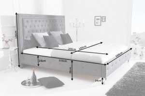 PAT DUBLU EXTRAVAGANCIA 180x200CM, GRI ANTIC, DESIGN MODERN - Img 8