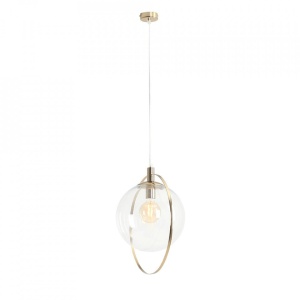 PENDUL AURA, 120 CM, AURIU, DIN STICLA SI METAL, STIL MODERN