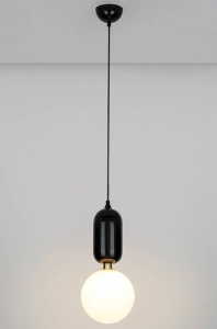PENDUL BOY M FI25, NEGRU, DIN METAL SI STICLA, STIL MODERN, B2