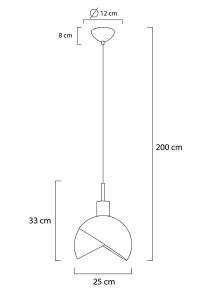 PENDUL GLOBO 25, AURIU/FUMURIU, DIN METAL SI STICLA, STIL MODERN, B2 - Img 7