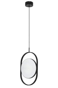 PENDUL SPINNER 38 NEGRU, DIN ALUMINIU SI PLASTIC OPAL, STIL MODERN, B2