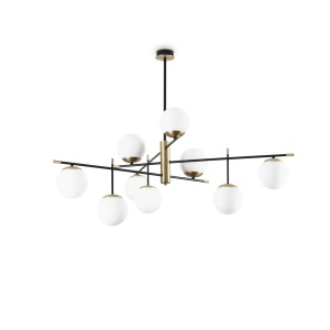 PLAFONIERA GOURMET PL9, NEGRU, DIN METAL, STIL MODERN